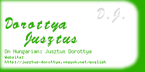 dorottya jusztus business card